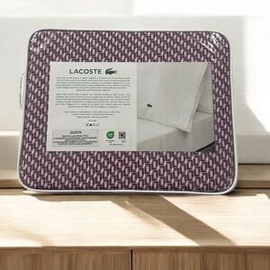 Lacoste Queen 100% Cotton Percale Sheet Set
